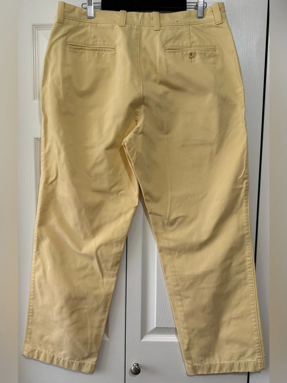 J.Crew Men’s Yellow 100% Cotton Chino Pants 36x30 Classic Flat Front